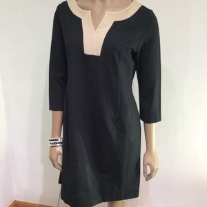 Talbots Black & Tan Career Dress NWT sz 8P